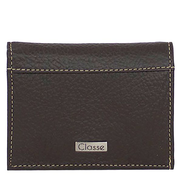 CARTEIRA MASCULINA COMPACTA CLASSE COURO M217 3B MARROM CAFÉ