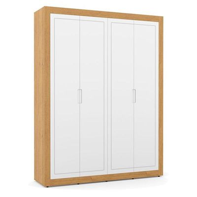 Berço Americano Capitonê New Boucle E Guarda Roupa Tutto New 4 Portas Freijó Branco Acetinado