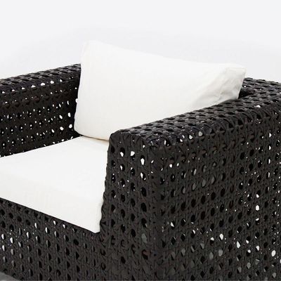 Conjunto De Sofá Completo De Varanda Modelo Fúcsia Preto com Branco