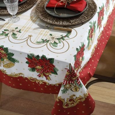 Toalha Mesa Retangular Athenas 160x250cm Natal 107 Dohler