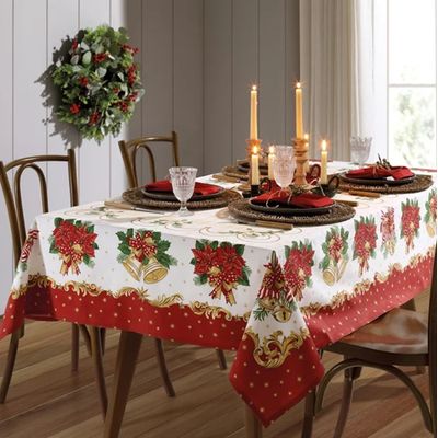Toalha Mesa Retangular Athenas 160x250cm Natal 107 Dohler