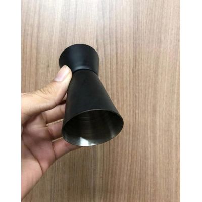 Dosador Americano De Inox Duplo 25 ml E 50 ml Preto - Lyor