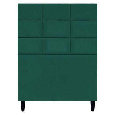 Cabeceira Decorativa Florem Para Cama De Solteiro 90 Cm Suede Verde, Suede