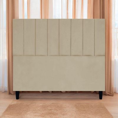 Cabeceira Decorativa Elen Para Cama De Casal 140 Cm Suede Nude, Suede