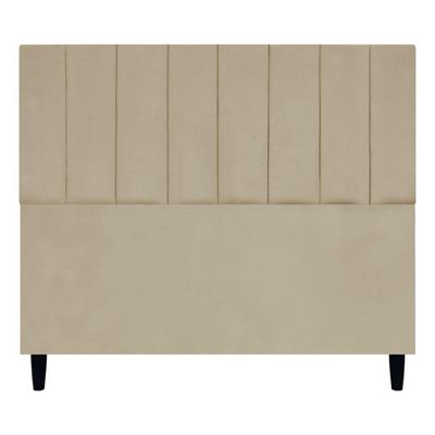 Cabeceira Decorativa Elen Para Cama De Casal 140 Cm Suede Nude, Suede