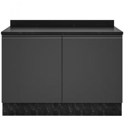 Balcão Bartira Linea 2 Portas 1 Prateleira - 120,1cm de largura Cinza