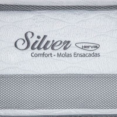 Colchão Casal Herval Silver com Pillow Top e Molas Ensacadas 30x138x188cm Cinza