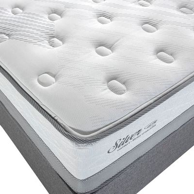Colchão Casal Herval Silver com Pillow Top e Molas Ensacadas 30x138x188cm Cinza