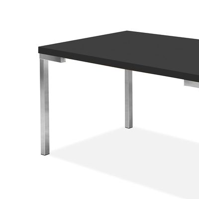 Mesa de Jantar Tubular Aço Nobre Retangular Cromada Preto