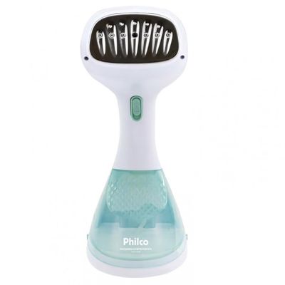 Passadeira de Roupas a Vapor Portátil Philco PVP10VD capacidade de 220ml e 1200W Branco com Verde / Bivolt