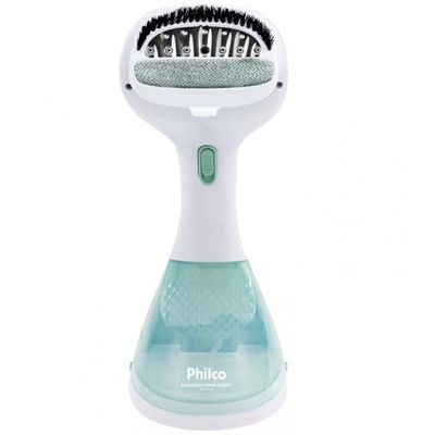 Passadeira de Roupas a Vapor Portátil Philco PVP10VD capacidade de 220ml e 1200W Branco com Verde / Bivolt