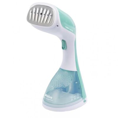 Passadeira de Roupas a Vapor Portátil Philco PVP10VD capacidade de 220ml e 1200W Branco com Verde / Bivolt