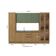 Cozinha Modulada Celeste Kappesberg 100% MDF Nogueira/Verde 7 Peças