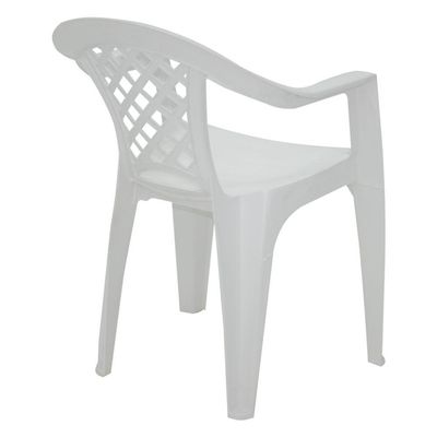 Cadeira Com Braços Em Polipropileno Branco Tramontina Iguape Basic - Tramontina