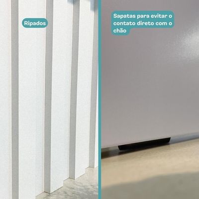 Ilha De Cozinha Milla E Banquetas Carraro Branco Rosê