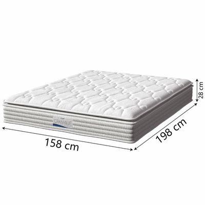 Cama Box Baú Casal Queen Colchão Molas Ensacadas Granville Com Pillow Branco Probel