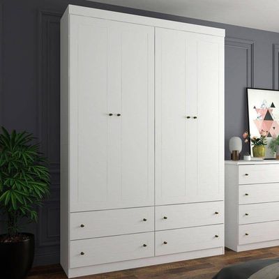 Guarda Roupa Henn Americano 4 Portas 4 Gavetas Branco