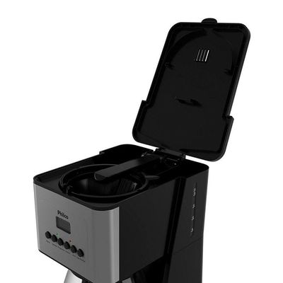 Cafeteira Elétrica Programável Philco 1,6L PCFD40-1 Preta/Inox 220V