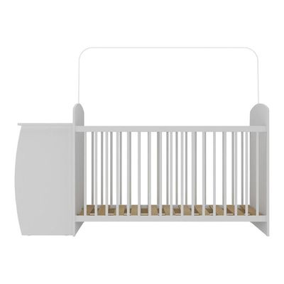 Berço Cômoda Cajuzinho Para Colchão 60x130cm Multimóveis Bb0516 Branco