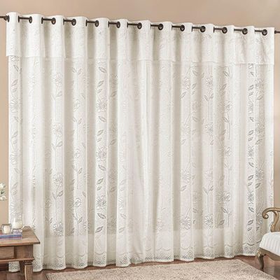 Cortina Jade Renda 4,00m X 2,50m Palha