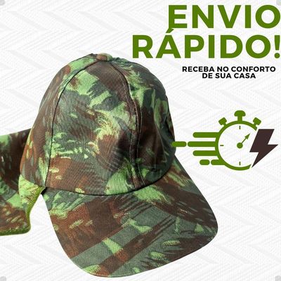 Kit 10 Bonés Com Protetor Solar Nuca Pescoço Pesca Chapéu Pescador