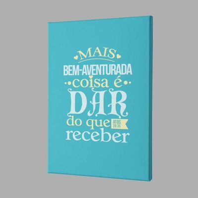 Placa Decorativa Fé E Religião - Atos 20:35 - 30x45cm