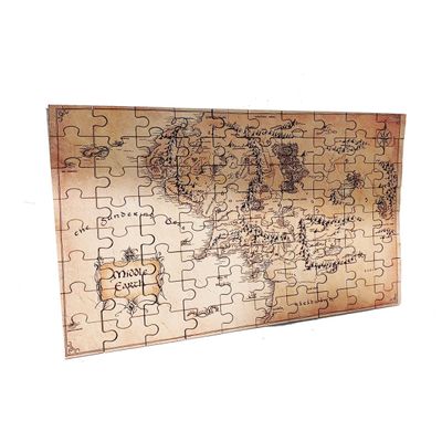 Quebra-cabeça Puzzle Mapa Terra Média de 80 peças MDF