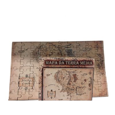 Quebra-cabeça Puzzle Mapa Terra Média de 80 peças MDF