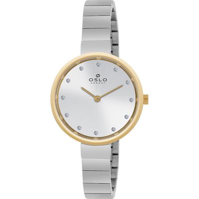 Relógio Oslo Feminino Ref: Oftsss9t0075 S1sx Slim Bicolor