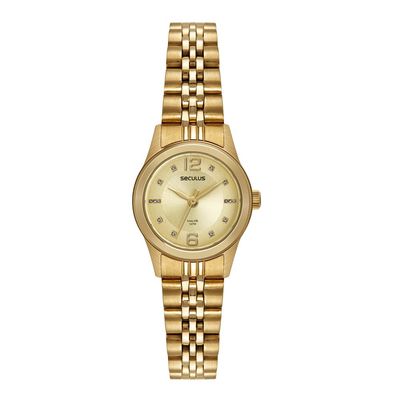 Relógio Seculus Feminino Ref: 44192lpsvda2 Clássico Aço Dourado