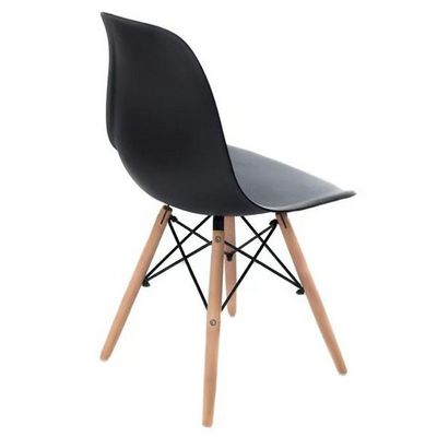 Cadeira Charles Eames Eiffel Dkr Wood - Design - Preta