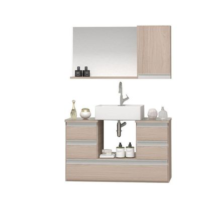 Conjunto Gabinete Polo 80cm Madeirado Inteiro