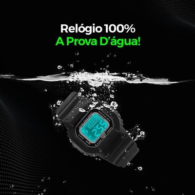 Relogio Digital Criança Infantil Silicone Menino + Caixa Adolescente Criança Silicone Ajustavel Data