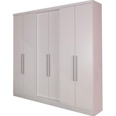Guarda Roupa Casal Bartira Napoli UP 6 Portas 4 Gavetas 4 Prateleiras Branco