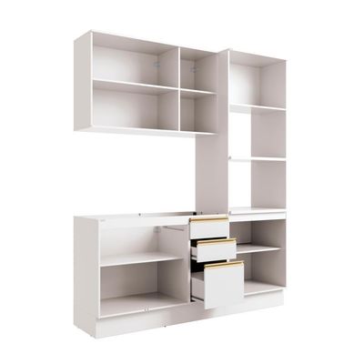 Cozinha Compacta Celeste Kappesberg 100% Mdf Branco 190cm