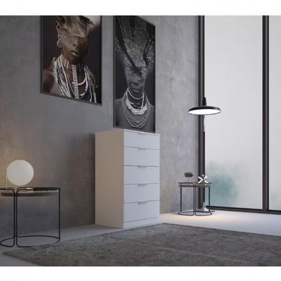 Cômoda Versatti em MDP com 5 Gavetas Bartira Branco