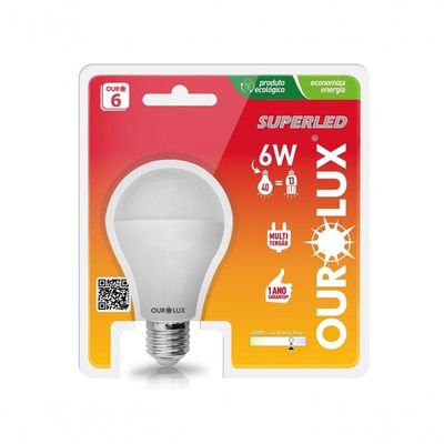 Lâmpada Superled Ouro 6w Bivolt 6500k - Ourolux