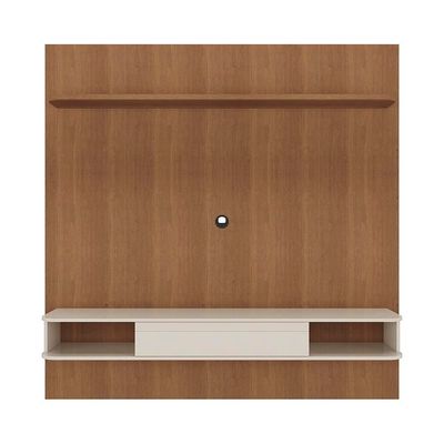 Painel Belluno Artely para TV de até 75 Polegadas com 1 Prateleira e 2 Nichos Cinamomo/Off White
