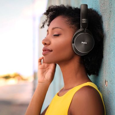 Fone de Ouvido Philco Bluetooth Noise-Cancelling 30H PFO04BTP Preto