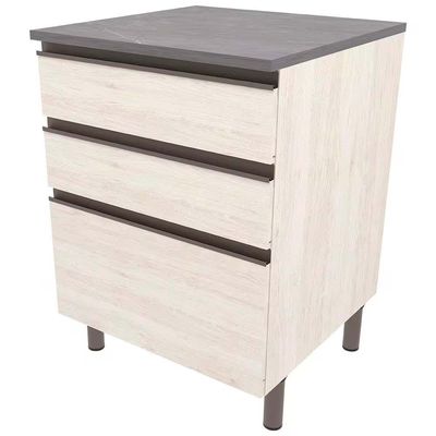 Balcão Bartira Cristal MDP 15mm com 3 Gavetas 60cm de largura Freixo