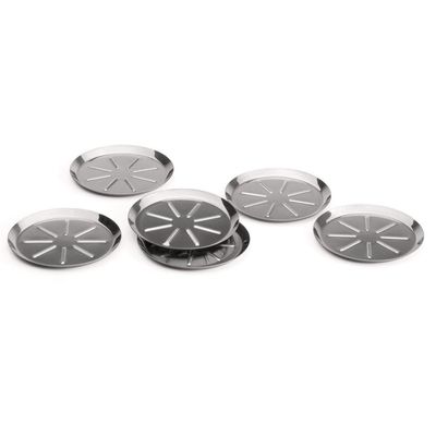 Conjunto Porta Copos Forma 106 em Aço Inox 6 Unidades Inox