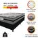 Cama Box Casal King Colchão Gazin Com Molas Ensacadas Rubi 193x203x70cm Suede Preto/cinza Cinza