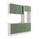 Cozinha Compacta Celeste Kappesberg 100% Mdf Branco/Verde 190cm