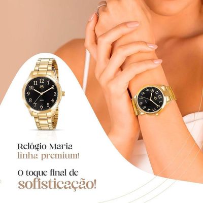 Relogio Feminino Banhado Aço Inox + Brincos + Colar Strass Inoxidável Pulseira Casual Social Moda