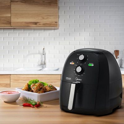 Fritadeira Air Fryer Midea 5.3L 3D RapidAir F Preto 220V