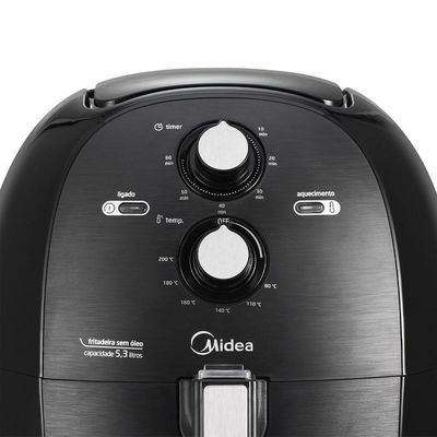 Fritadeira Air Fryer Midea 5.3L 3D RapidAir F Preto 220V