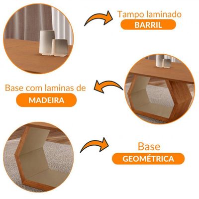 Mesa Para Sala De Jantar Ane Cinamomo Com Champanhe/cinamomo Imbuia