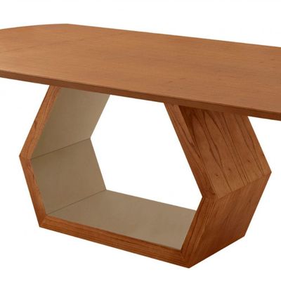 Mesa Para Sala De Jantar Ane Cinamomo Com Champanhe/cinamomo Imbuia