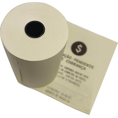 Kit 30 Rolos 80X40 Bobinas Térmicas Amarela 48 Gramas