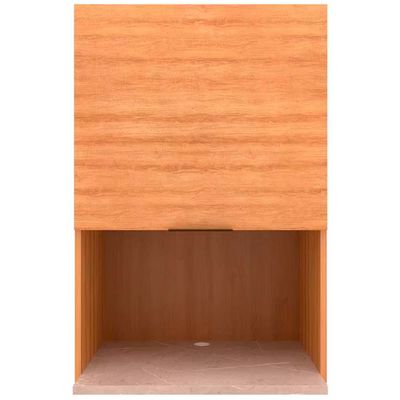 Armário Cristal 1 Porta Basculante Bartira Lâmina Mel